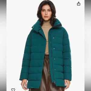 Orolay Women's  Puffer Jacket Quilted Lightweight Oversized Zip Up Stand Collar